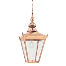 Chelsea 1 Light Outdoor Ceiling Chain Lantern Copper IP44, E27