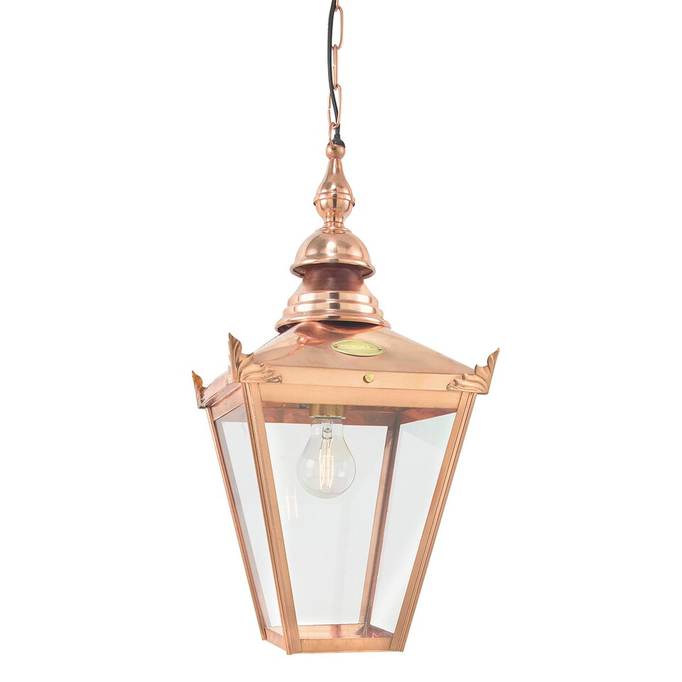 Chelsea 1 Light Outdoor Ceiling Chain Lantern Copper IP44, E27