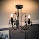 image 2 of ValueLights Odelia 3 Way Black Ceiling Light Chandelier | Black