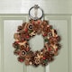 image 8 of 36cm Winter Spice Hanging Christmas Wreath with Pine Cones Red Berries & Dried Fruit