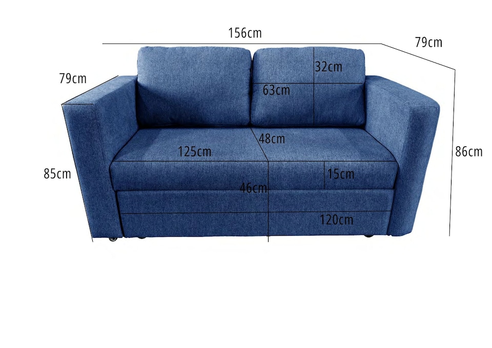 image 1 of The Brenta 2 Seater Slide Storage Sofa in Grey, Silver or Navy | Silver | One Size