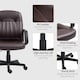 image 6 of HOMCOM Desk Chair, PU Leather Computer Office Chair with Adjustable Height, Swivel Wheels for Home Work Study, Dark Brown