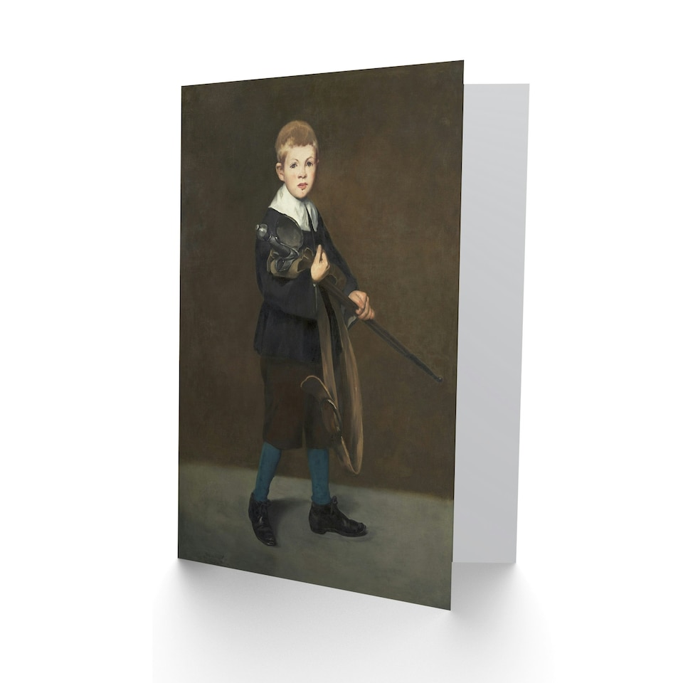 image 1 of Edouard Manet Art Card Boy with a Sword Portrait Painting