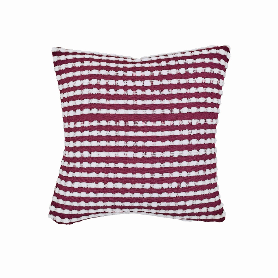 image 1 of Catherine Lansfield Stab Stitch 43x43cm Cushion Plum Purple | Plum