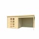 image 2 of New Orleans-Log Cabin, Wooden Garden Room, Timber Summerhouse, Home Office - L730 x W359.1 x H222.3 cm Brown