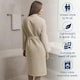 image 4 of Unisex Lightweight Waffle Bathrobe Dressing Gown - Super Soft, Quick Dry Spa Kimono Robe (Linen, S/M) | Multi | Linen | One size