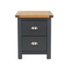 image 3 of Dunkeld 2 Drawer Midnight Blue Bedside Cabinet Blue | Antique Oak effect wax