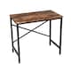 image 3 of 80cm Heavy Duty Industrial Writing Computer Desk Home Office Worktop Table | Brown