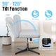 image 3 of Rattantree Ergonomic Cross Legged Office Chair Armless Velvet Desk Chair