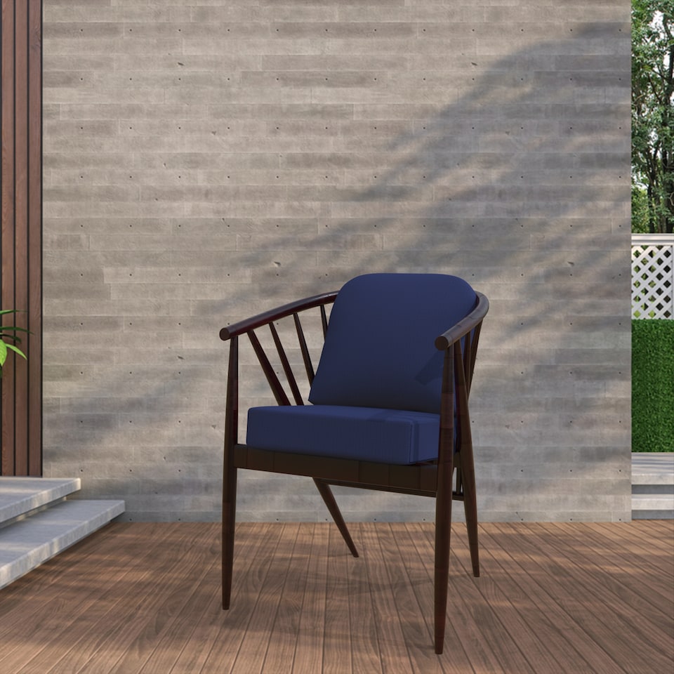 image 1 of Covers&All Outdoor 5 in Seat / Back Cushion with Highly Durable Cover Rite Fabric, 22 in W x 24 in L x 5 in Thick, Navy Blue