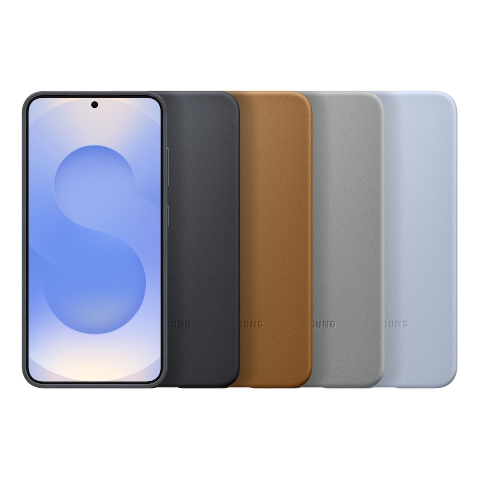 image 1 of Samsung Galaxy Kindsuit Faux Leather Case for Galaxy S25, Grey