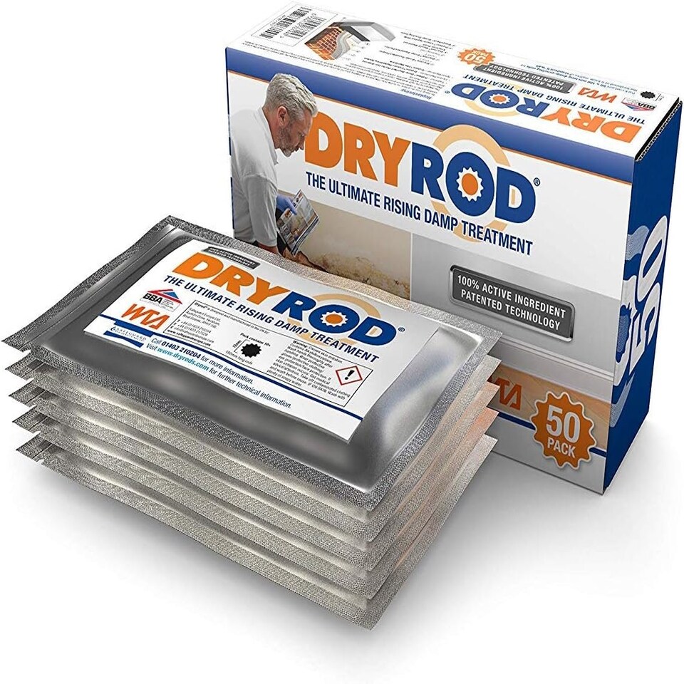image 1 of Dryrod Damp Proofing Rods (50 Pack x 20) - Rising Damp Treatment. Coverage 120m