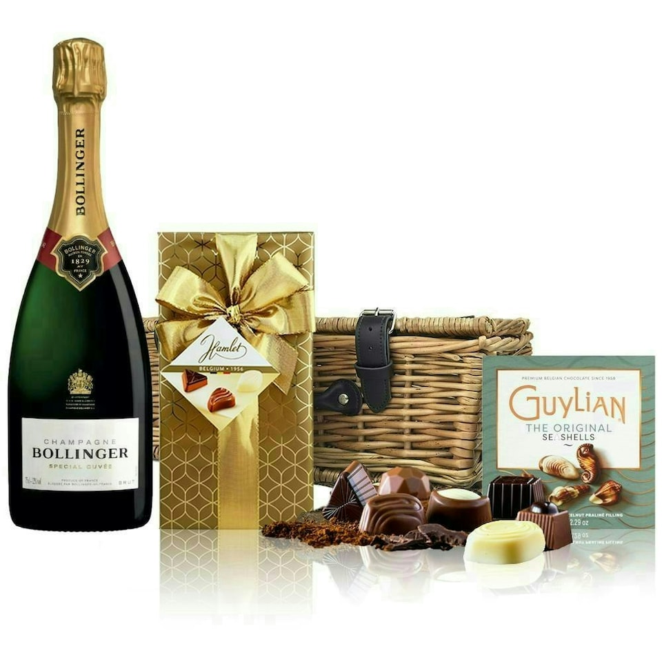image 1 of Bollinger Special Cuvee Brut Champagne and Chocolates Hamper 75cl 12% abv