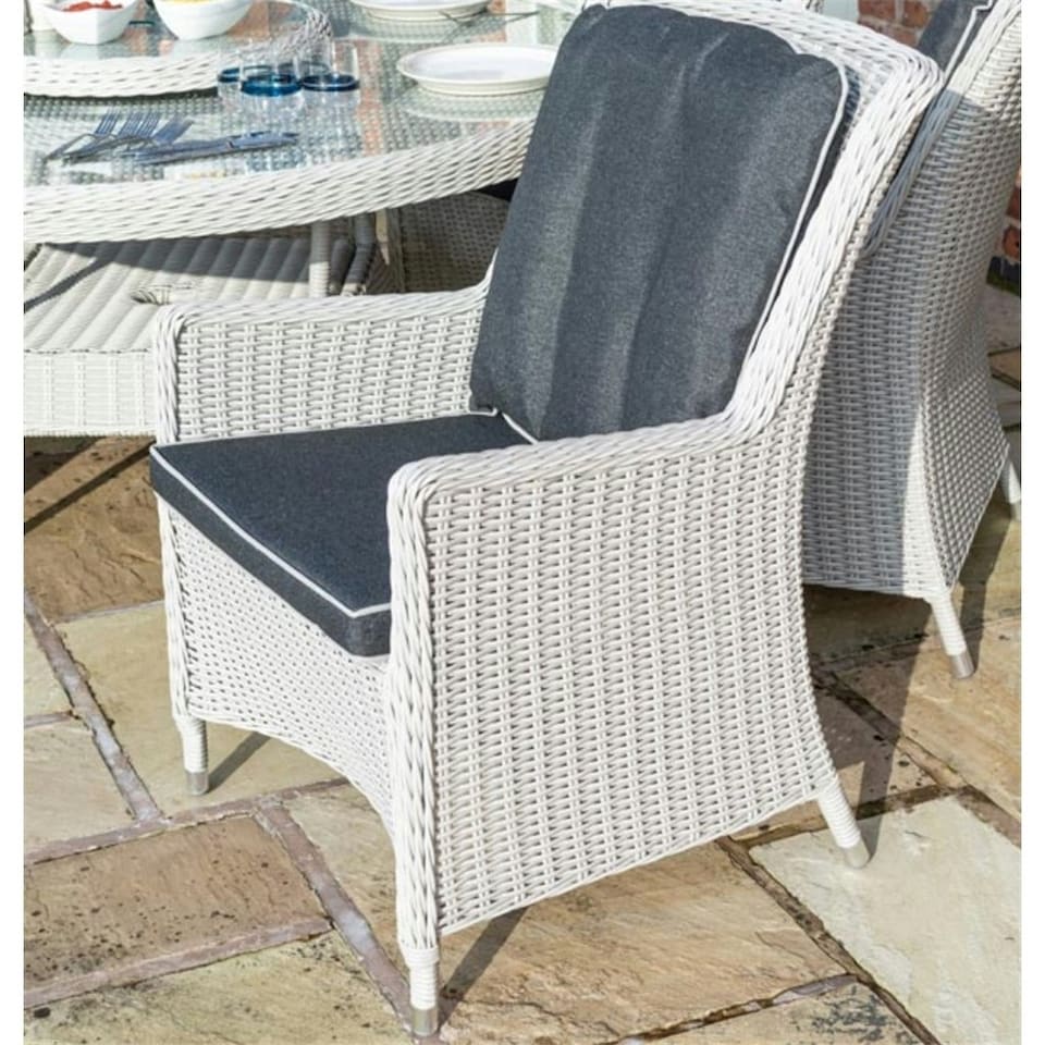 image 1 of 6 Seater Natural Putty Grey Weave Garden Dining Set