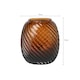 image 5 of BHS Cognac Lenticular Glass Vase, Amber