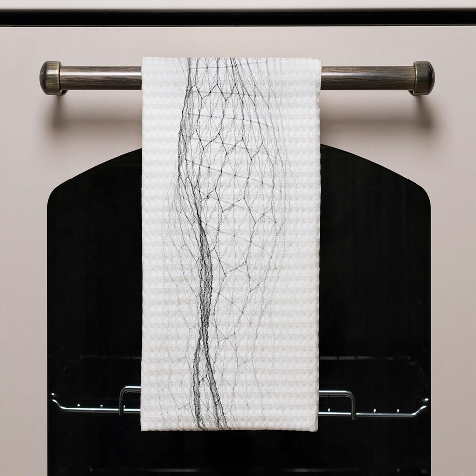 image 1 of futuristic digital landscape (Kitchen Towel)