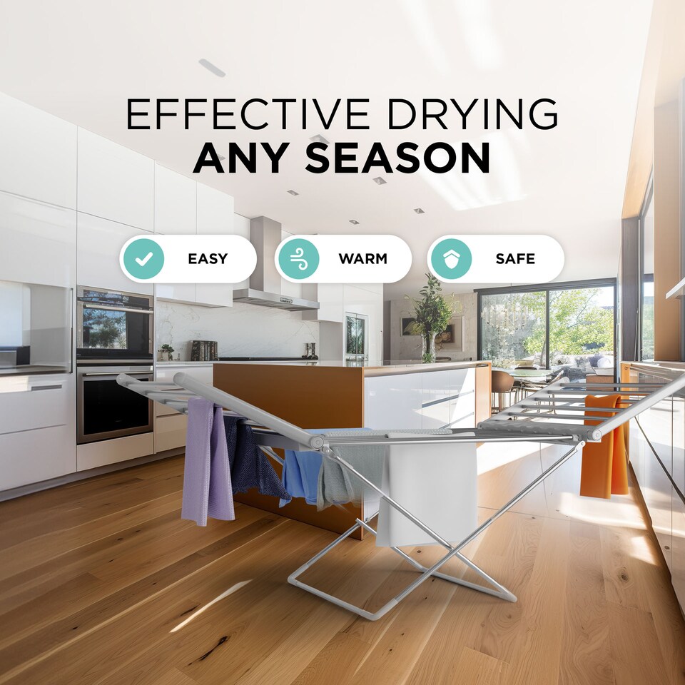 image 1 of DMD Winged Electric Clothes Airer, 15kg Capacity Low Wattage 230W (COVER ONLY) | Silver