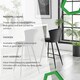 image 4 of Furniturebox 2x Juniper Black Velvet Black Leg Bar Stools