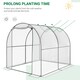 image 3 of Outsunny Walk In Polytunnel Greenhouse w/ Roll Up Door PVC Cover, 2.5 x 2m