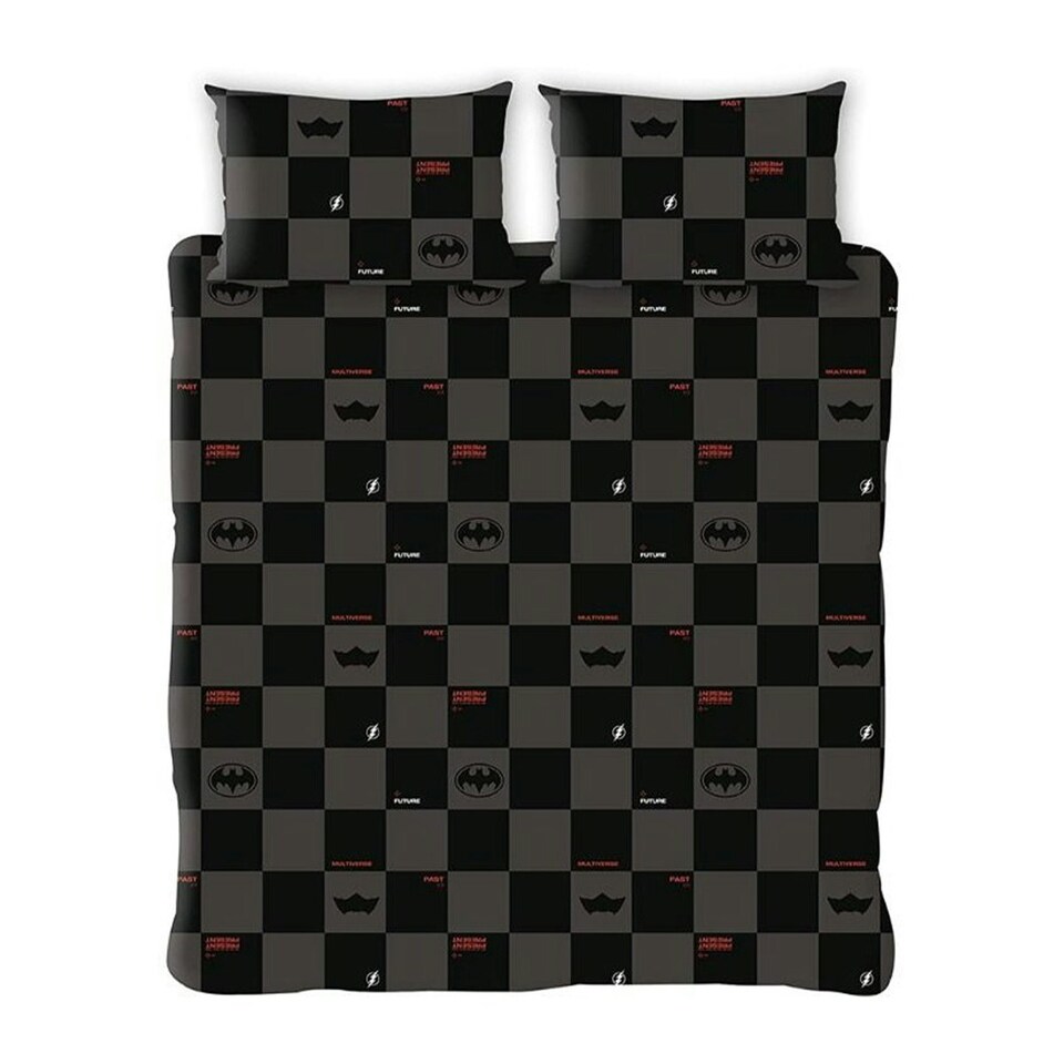 image 1 of The Flash Reversible Duvet Cover Set - Red/Black - Double Red | Double