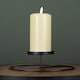 image 7 of 25cm Black Round Metal Pillar Candle Ring Holder