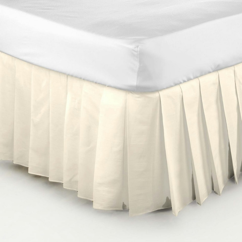 Belledorm Easy Fit Knife Pleated Platform Valance - Cream - Double