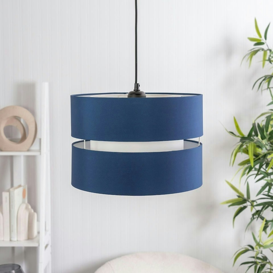 image 1 of ValueLights Sophia Large Navy 2 Tier Ceiling Light Shade