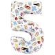 image 1 of Bluey Number 5 Giant Foil Helium Balloon 66cm / 26 in