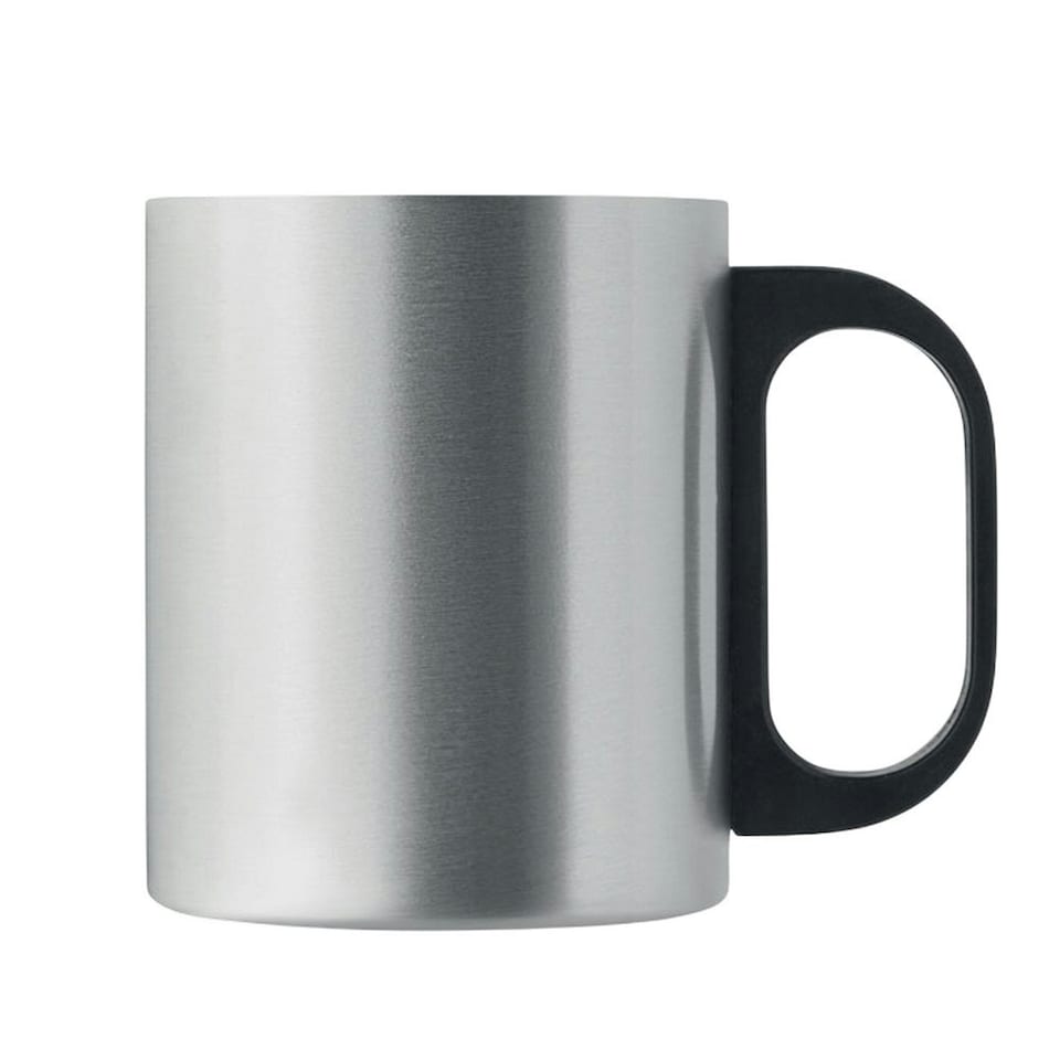 image 1 of MidOcean Taniss Double Wall 300ml Mug - Matt Silver - One Size