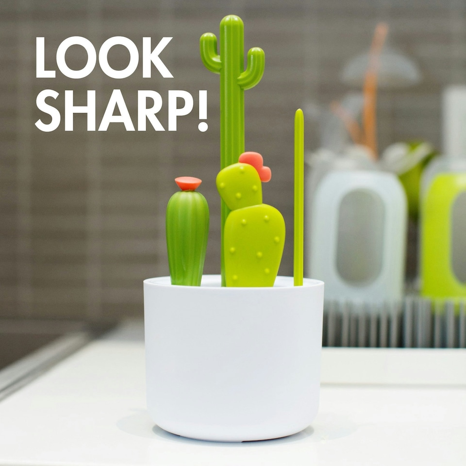 image 1 of Boon CACTI Bottle Cleaning Brush Set