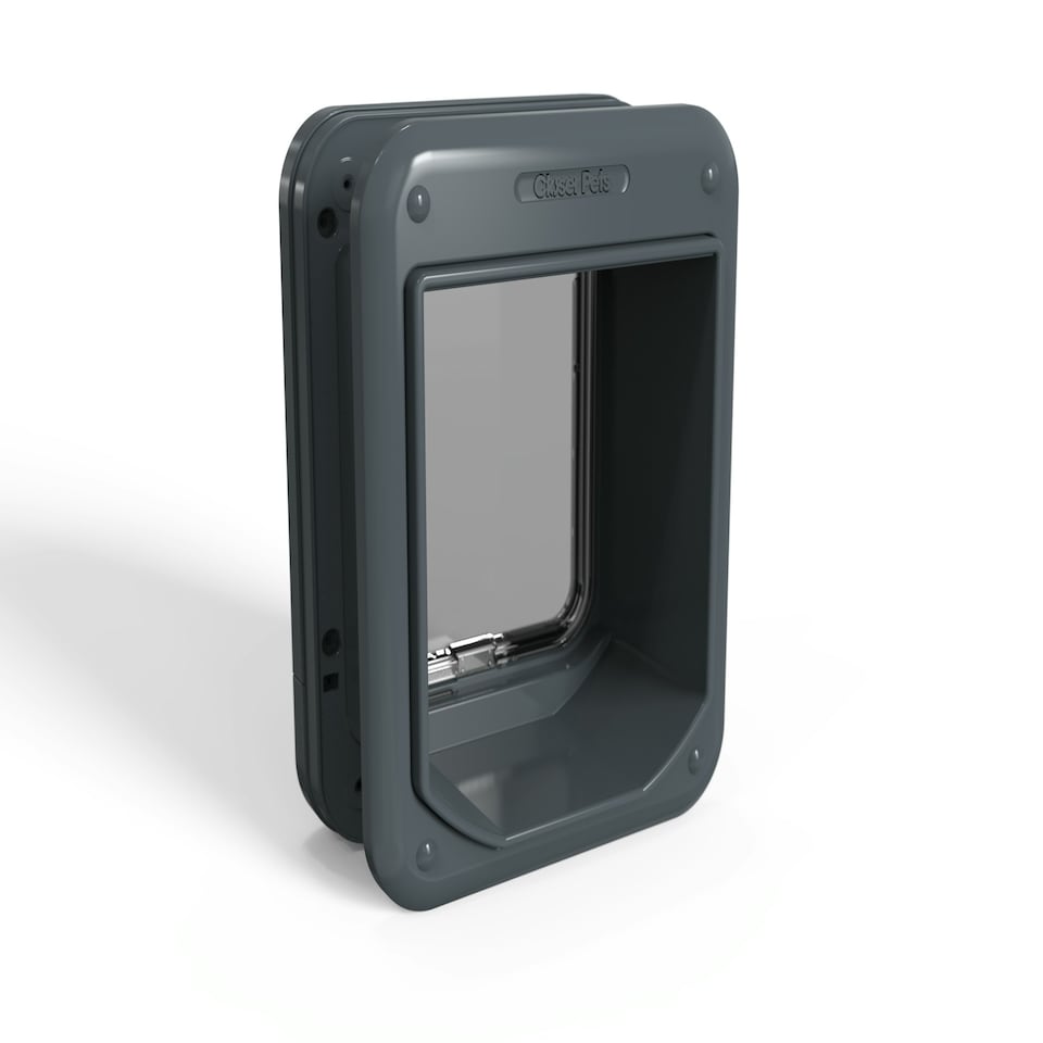 image 1 of Closer Pets Microchip Activated Weatherproof Flap / Door with Manual Lock – Anthracite Dark Grey (CP360G)