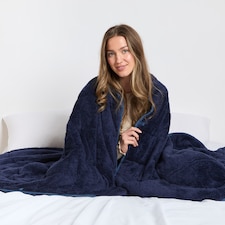 OHS Teddy Fleece 8kg Weighted Blanket Sensory Sleep Therapy 150 x 200cm