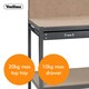 image 4 of VonHaus Garage Work Bench with Pegboard and Storage Drawer