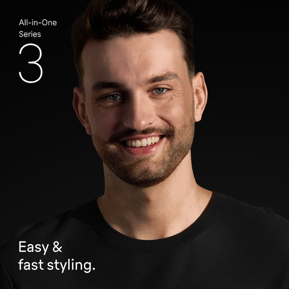 image 1 of Braun All-in-One Series 3, 10in1 Grooming Kit, Sharp Blade, 14 Lengths, AIO3560, Black
