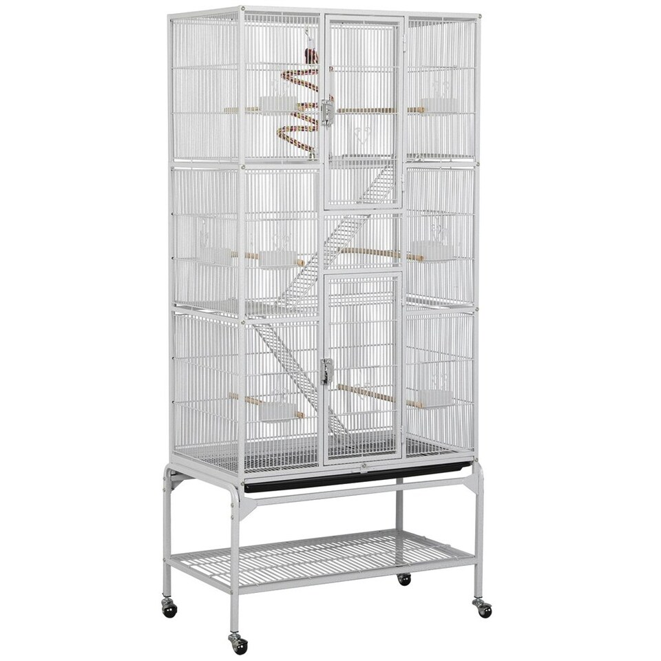 image 1 of Yaheetech 175.5 cm Tall Extra Large Pet Cage for Small Animals White