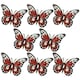 image 1 of Set of 8 Red Small Metal Butterflies Garden/Home Wall Art Ornament
