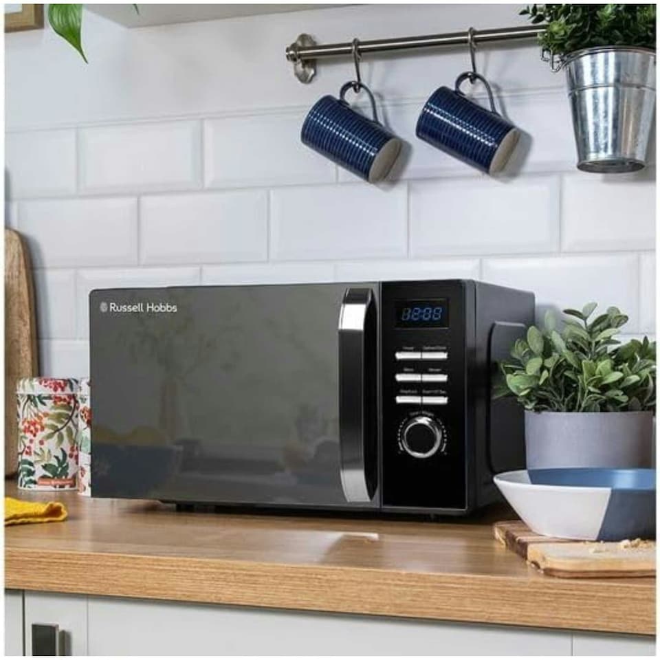 image 1 of Russell Hobbs 20L 800W Compact Solo Microwave in Black - RHMD830MB