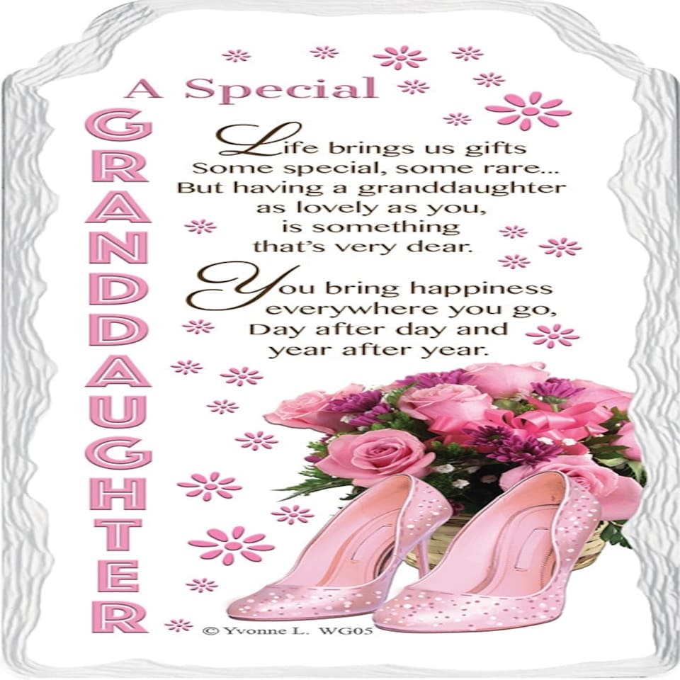 A Special Granddaughter Sentimental Handcrafted Ceramic Plaque