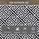 image 5 of Outsunny 182x274cm Reversible Outdoor Rug Portable Plastic Straw RV Camping Mat | Black | Black | 182cm x 274cm x 0.3cm