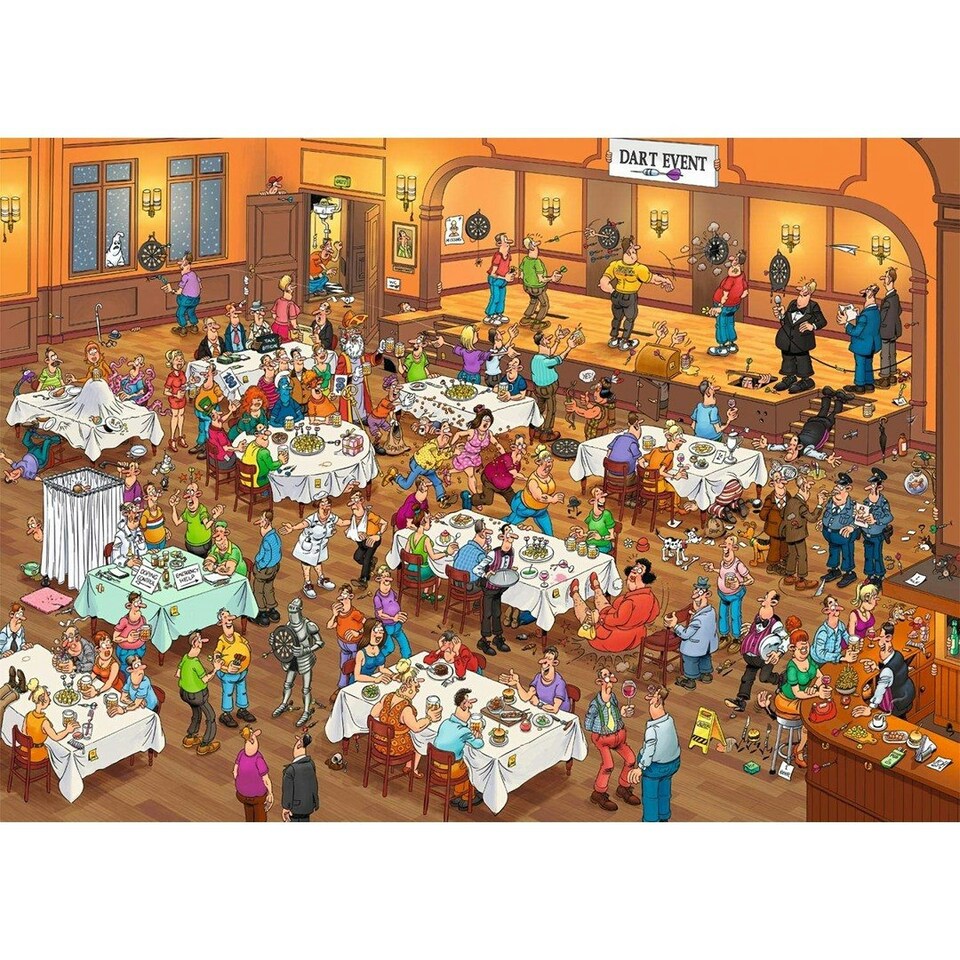 image 1 of Jan Van Haasteren Darts 1000 Piece Jigsaw Puzzle