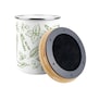 image 4 of Green Herbs Food Waste Caddy - Metal 2L Decorative Kitchen Compost Bin