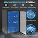 image 3 of HOMCOM 24 Bottle Wine Cooler, 68L Freestanding Drinks Beer Wine Fridge
