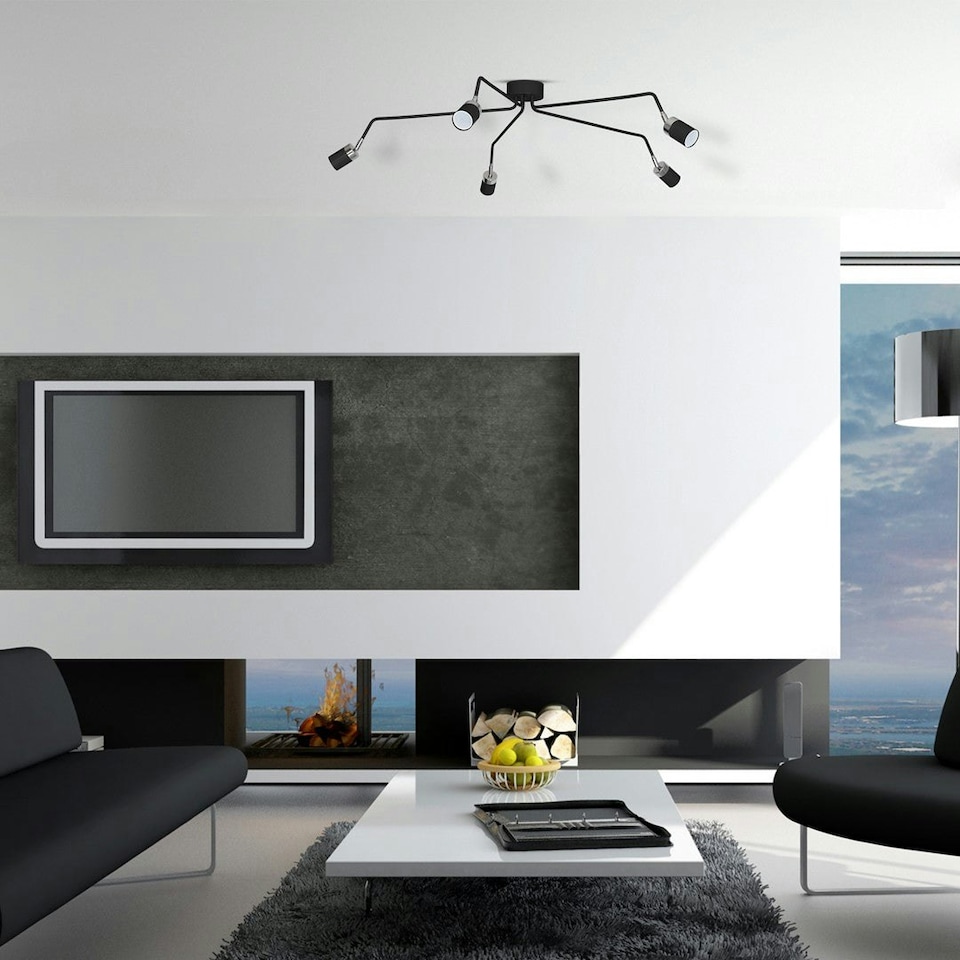 image 1 of Milagro Ceiling Lamp Joker Black 5XGU10