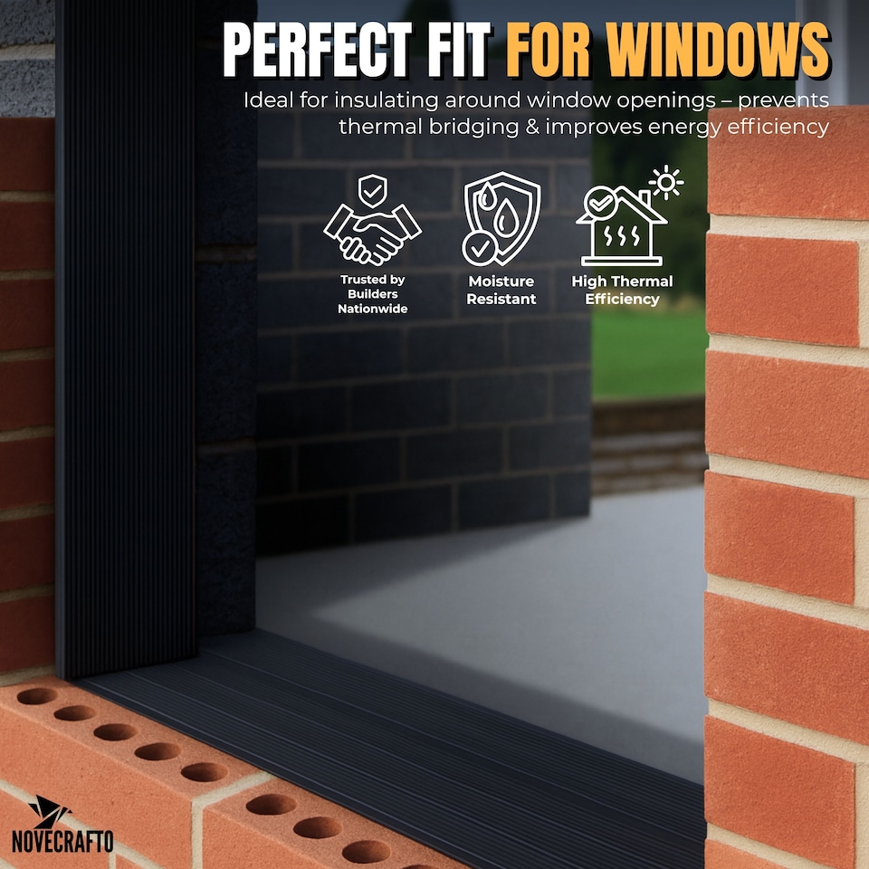 image 1 of Insulated Cavity Closer 1.2m with Adjustable EPS 50-100mm - Silver PVCu Closers
