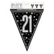 image 3 of Black Glitz Age 21 Holographic Foil Pennant Bunting 274cm