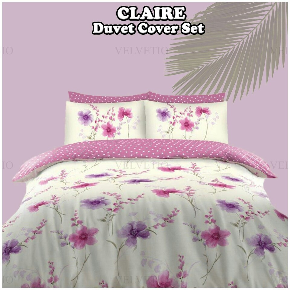 image 1 of VELVETIO Claire Complete Duvet Cover Set with Fitted Sheet Luxury Bedding Quilt Multi | King
