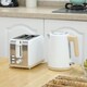 image 2 of HOMCOM 1.7L Electric Fast Boil Kettle and 2 Slice Toaster Set, White
