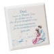 image 1 of Dad Thank You Father and Daughter Plaque with verse by Jennifer Rose Christmas Fathers Day