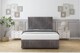 image 2 of Sloomy Kingsley Slate Naples Divan Bed Base 2 Drawers Right Side With 26 Inch Strutted Headboard & 12 Inch Matching Footboard | Grey | Slate | Single | 1