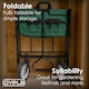 image 5 of Oypla Green Heavy Duty Foldable Garden Festival Trolley Folding Cart Wagon Truck Wheelbarrow